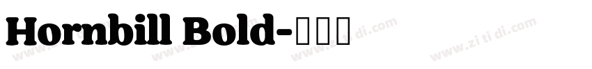 Hornbill Bold字体转换